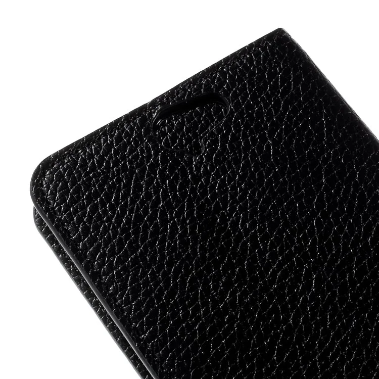Lychee Texture Wallet Leather Case for HTC One A9 with Stand - Black