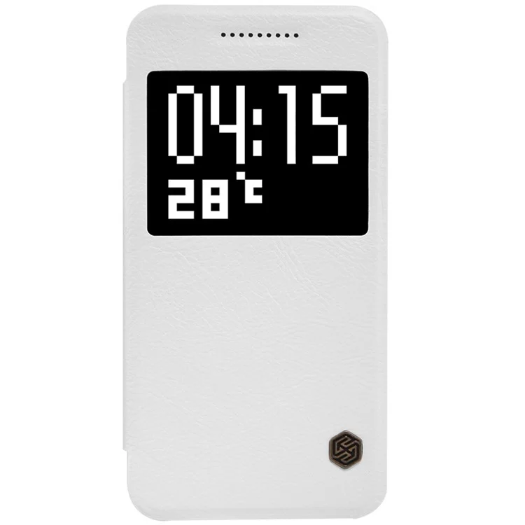 NILLKIN Qin Series Smart View Leather Phone Cover for HTC One A9 - White