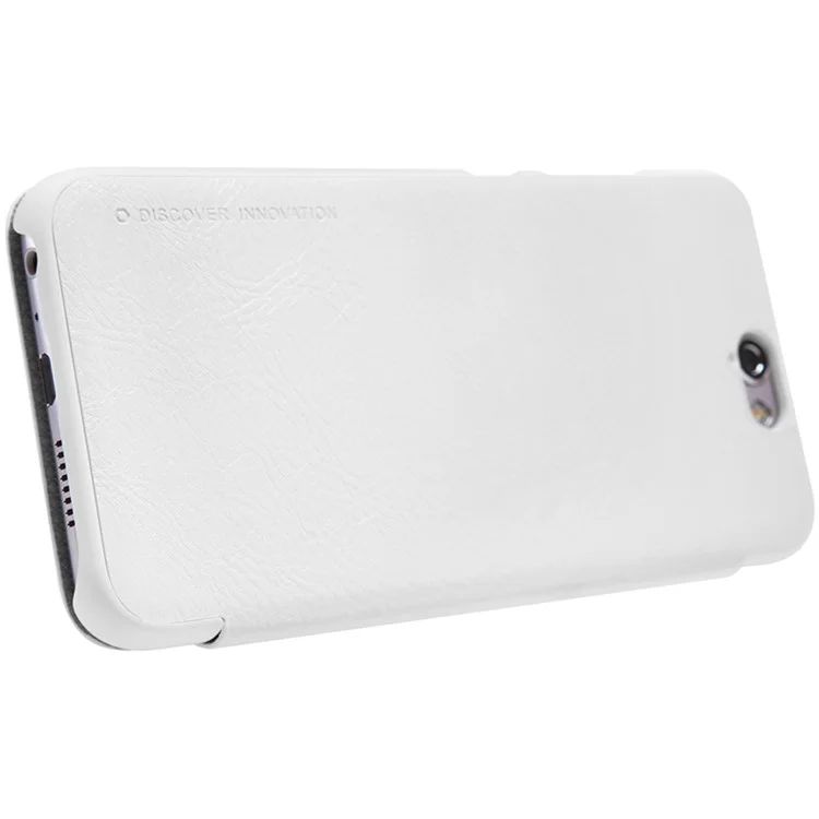 NILLKIN Qin Series Smart View Leather Phone Cover for HTC One A9 - White