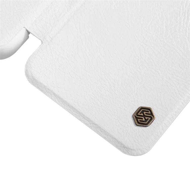 NILLKIN Qin Series Smart View Leather Phone Cover for HTC One A9 - White