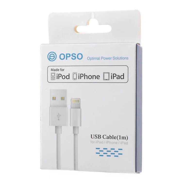 OPSO MFI Certified 1M Lightning 8Pin USB Charging Data Cable for iPhone iPad iPod