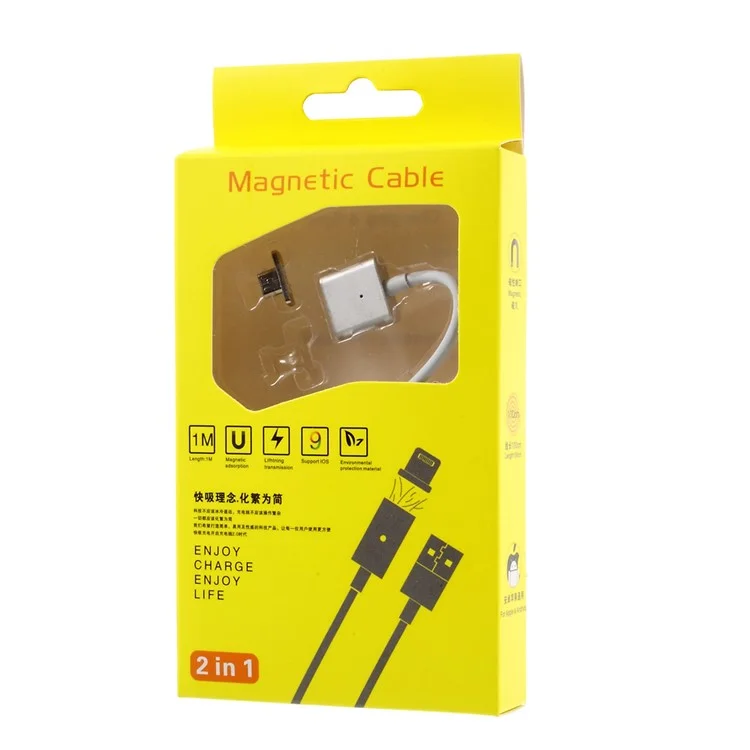 1M Magnetic Micro USB Charging Cable Cord for Samsung LG Sony Huawei Xiaomi Etc.
