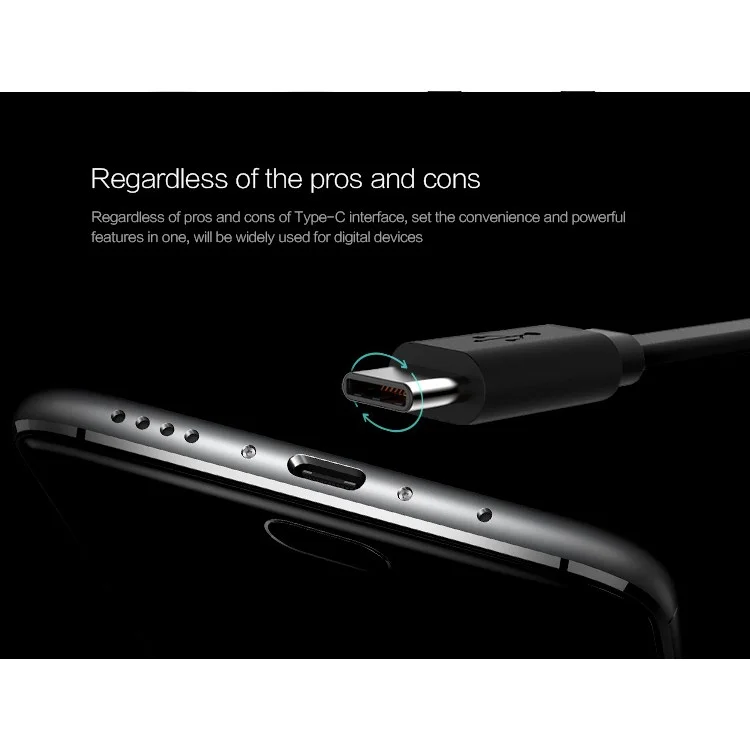 NILLKIN 2A Type-C to USB2.0 Port Cable for Nokia N1/LG Nexus 5X - Black