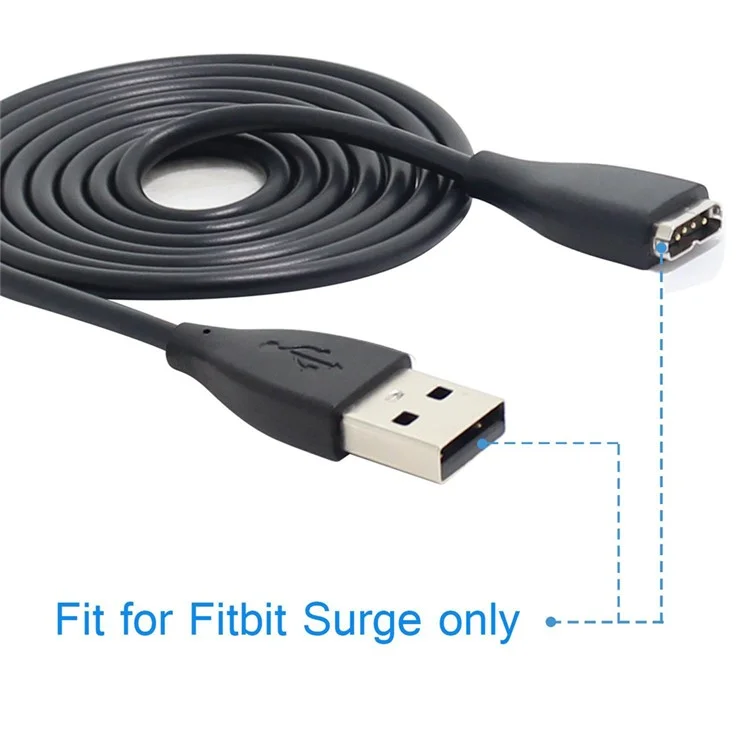 Cabo de Carregamento USB Para Fitbit Surge Wireless Activity Pulsept 1m