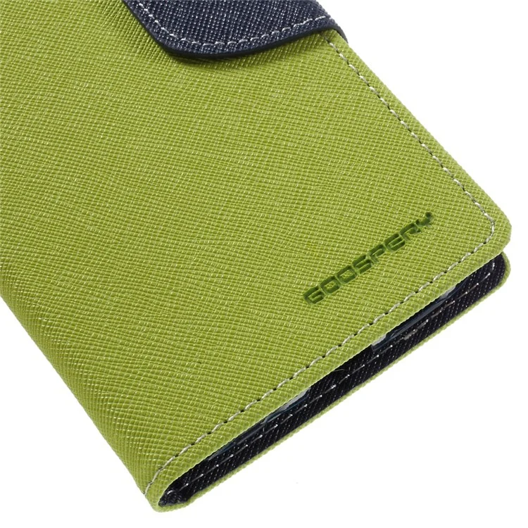 MERCURY GOOSPERY for HTC 10/10 Lifestyle Folio PU Leather Wallet Case - Green