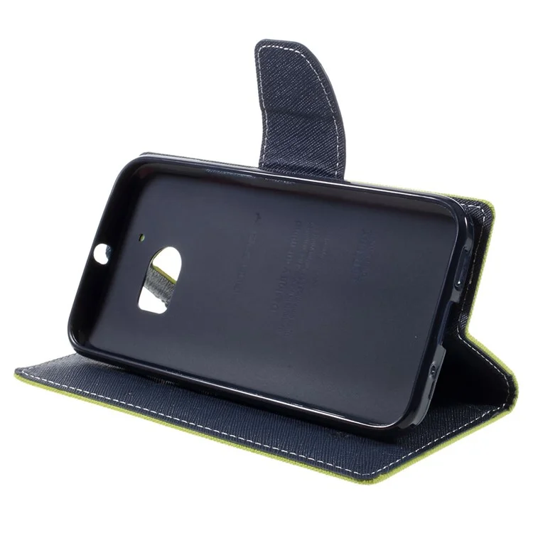 MERCURY GOOSPERY for HTC 10/10 Lifestyle Folio PU Leather Wallet Case - Green