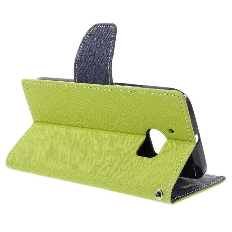 MERCURY GOOSPERY for HTC 10/10 Lifestyle Folio PU Leather Wallet Case - Green