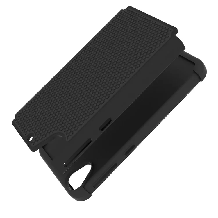 PC Silicone Phone Cover for HTC Desire 626 Football Grain - Black
