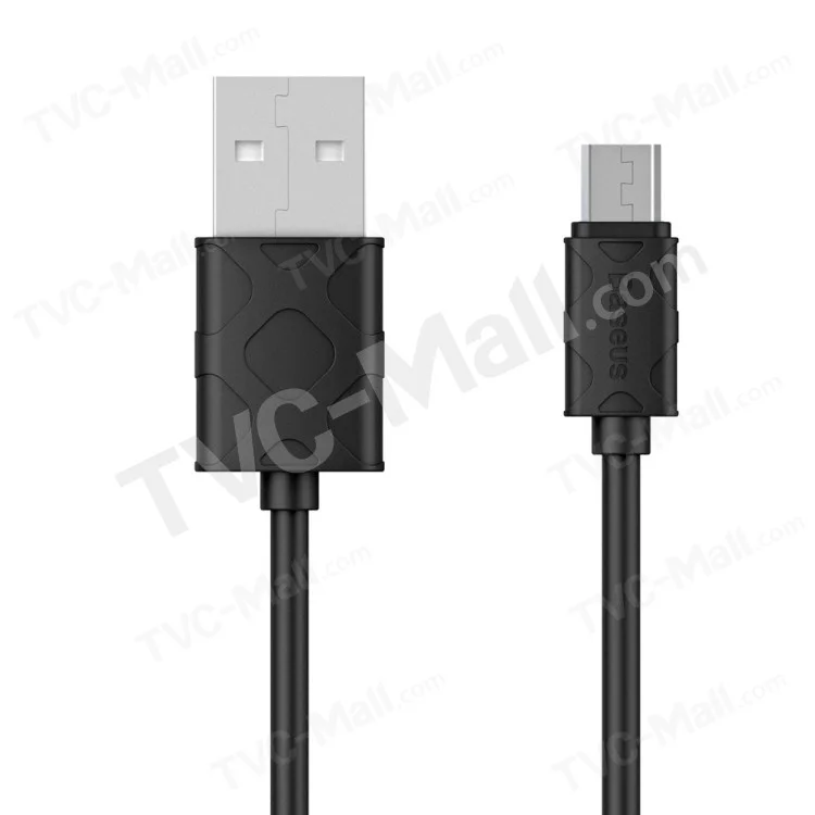 BASEUS Foam Pattern Micro USB Data Sync Charging Cable for Samsung Huawei - Black