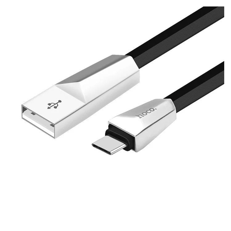 HOCO X4 Rhombic 1.2m USB Type-c Data Sync Charging Cable Zinc Alloy Housing for Samsung Galaxy Note7 - Black
