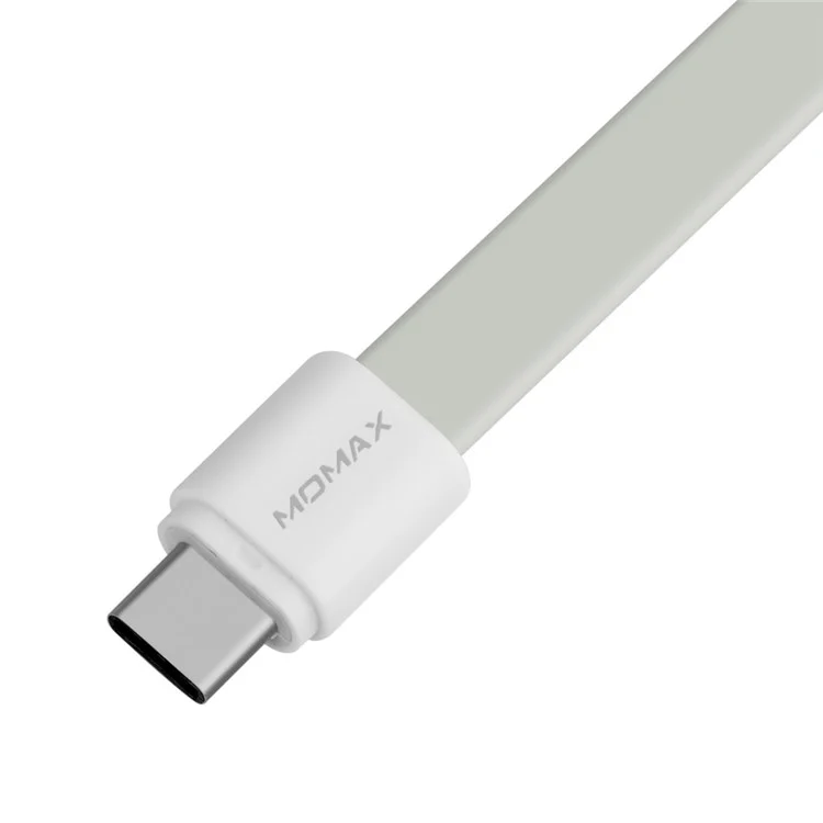 MOMAX Go Link Type-C to Type-C Sync Charging Flat Cable 10cm - White