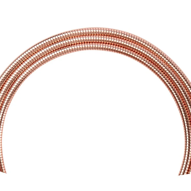 WUW Metal Coated Micro USB Data Sync Charging Cord for Samsung HTC LG - Rose Gold Color