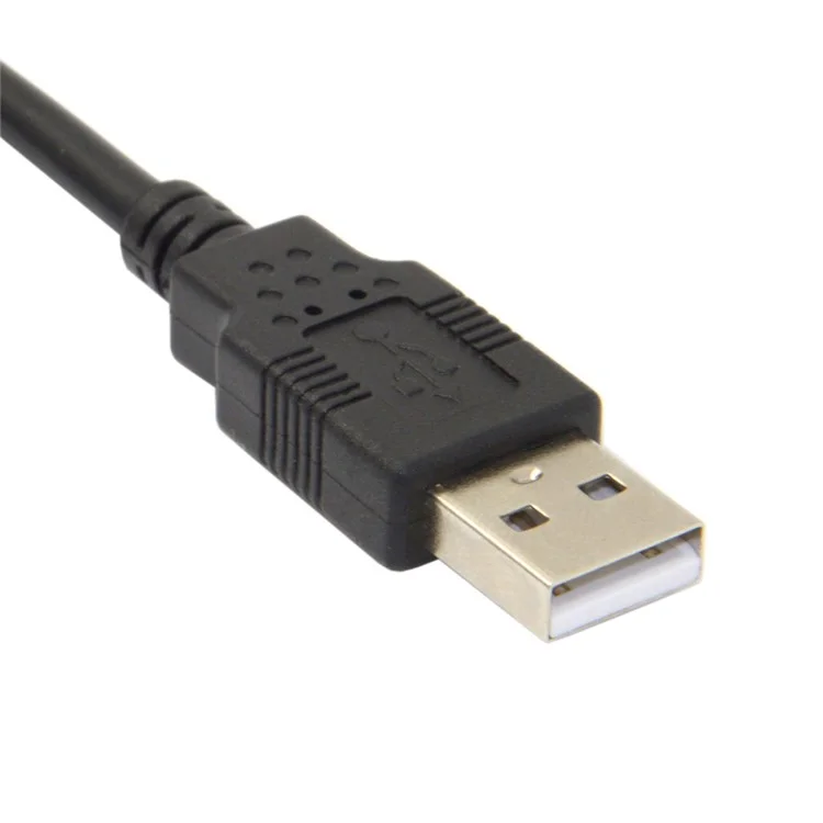5m 90-degree Left Angle Micro USB Male to USB 2.0 Data Charge Cable - Black