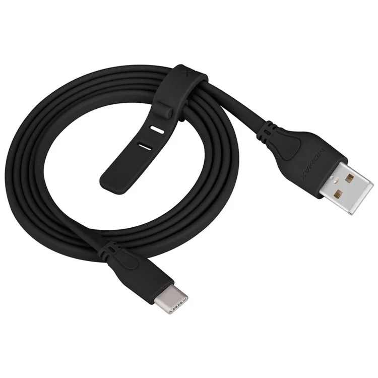 MOMAX 1M 3.0A Noodle Shape Type-C Data Sync Charging Cable for Samsung HTC LG - Black