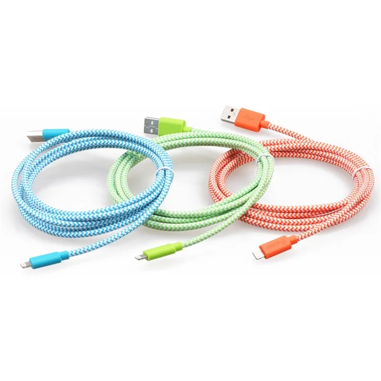 YELLOWKNIFE MFi Certified 1M Braided Lightning 8pin USB Charging Data Cable for iPhone iPad - Blue
