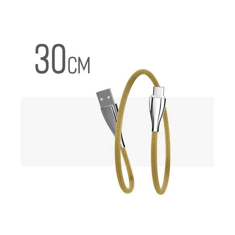 ROCK 100cm Metal Type-C Data Charge Cable for Huawei P9/Galaxy C9 Pro etc - Gold