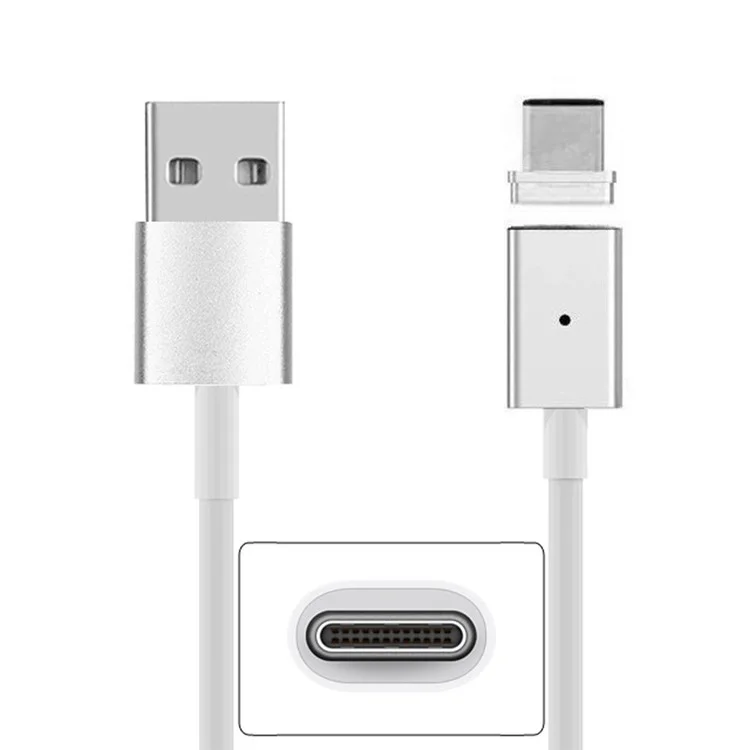 Magnetic USB Type-C Charging Cable for Cell Phones & Tablets etc - White
