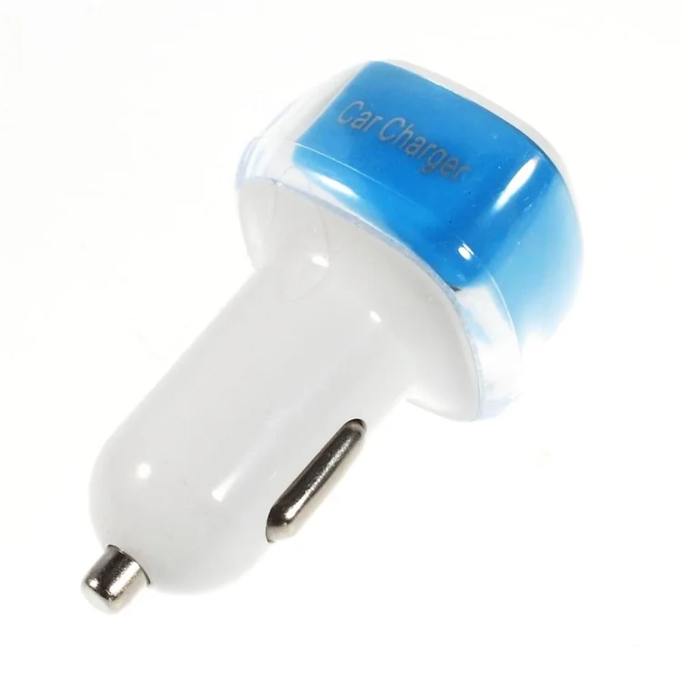 ES-01 2.1A/1A Two USB Car Charger for iPhone iPad Samsung HTC Sony LG Etc - Blue