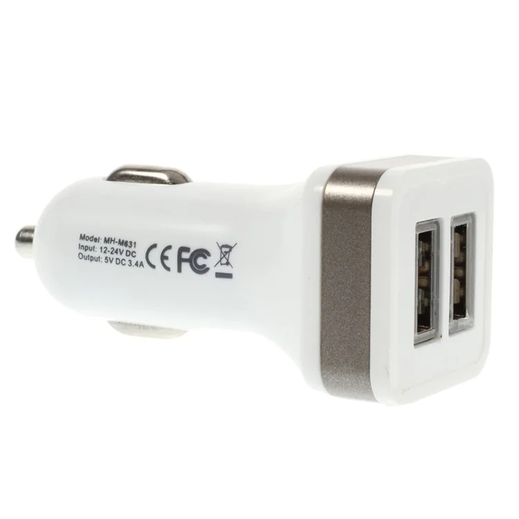 MAXPHONE MH-M631 Dual USB 3.4A Car Charger Adapter for iPhone Samsung Sony etc