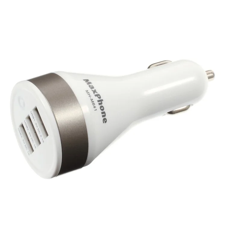 MAXPHONE MH-M641 3-port USB 4.1A Car Charger Adapter for iPhone Samsung Sony etc