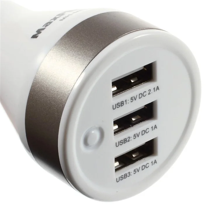 MAXPHONE MH-M641 3-port USB 4.1A Car Charger Adapter for iPhone Samsung Sony etc