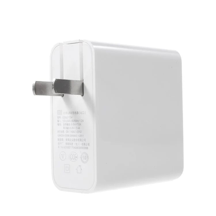 Mi USB Charger 2A Fast Charge 35W High Power 4 Ports USB Wall Charger for Xiaomi Mi Note 3 etc. - US Plug