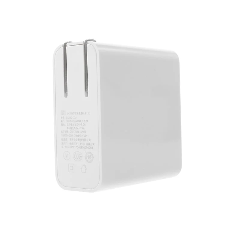 Mi USB Charger 2A Fast Charge 35W High Power 4 Ports USB Wall Charger for Xiaomi Mi Note 3 etc. - US Plug