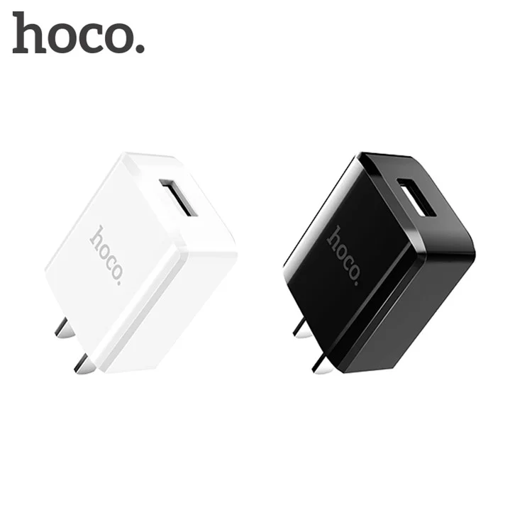 HOCO C27 5V 2A Single USB Port Wall Travel Charger for iPhone Samsung Huawei - Black / CN Plug