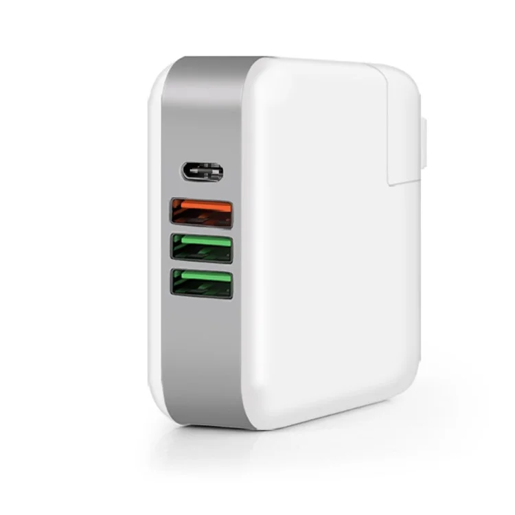 61W Multi-port Quick Charge 3.0 PD Type C Power Delivery Charger Adapter - EU Plug