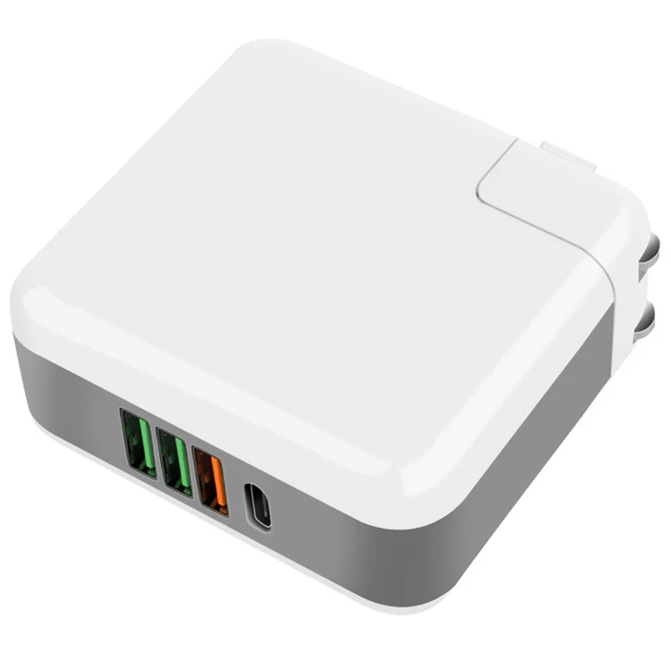 61W Multi-port Quick Charge 3.0 PD Type C Power Delivery Charger Adapter - EU Plug
