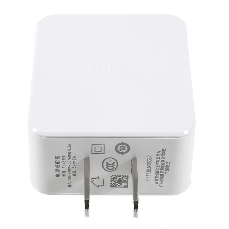 OEM OPPO AK733CF 5V 2A Travel Wall Charger Adapter for Oppo Samsung Sony etc. - US Plug