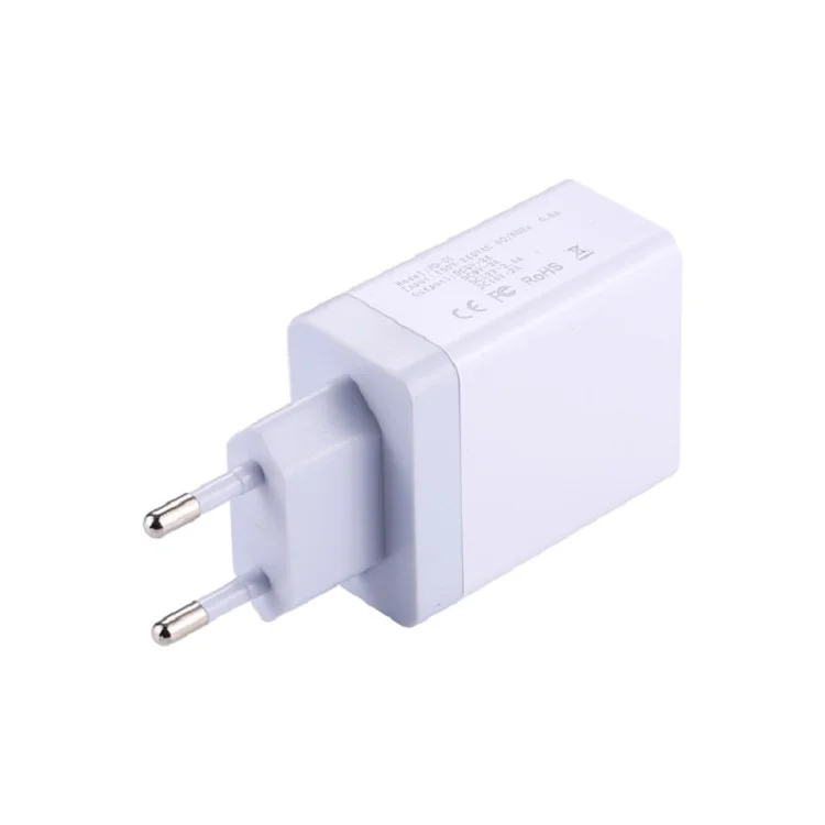 30W USB Type C PD Fast Charging Travel Wall Charger for iPhone 8/8 Plus/X etc. - EU Plug