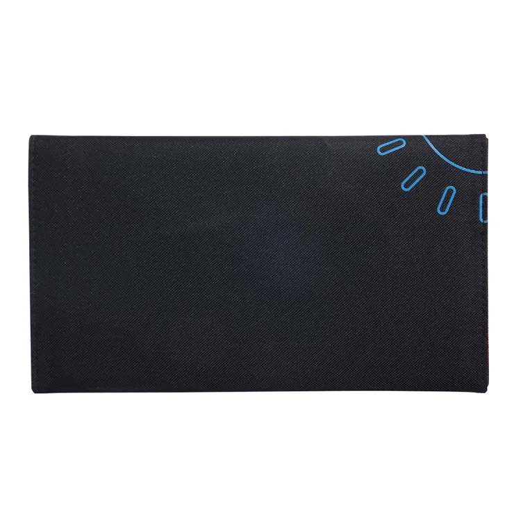 21W Solar Power Foldable Portable Waterproof Solar Charger with Dual USB Ports - Blue