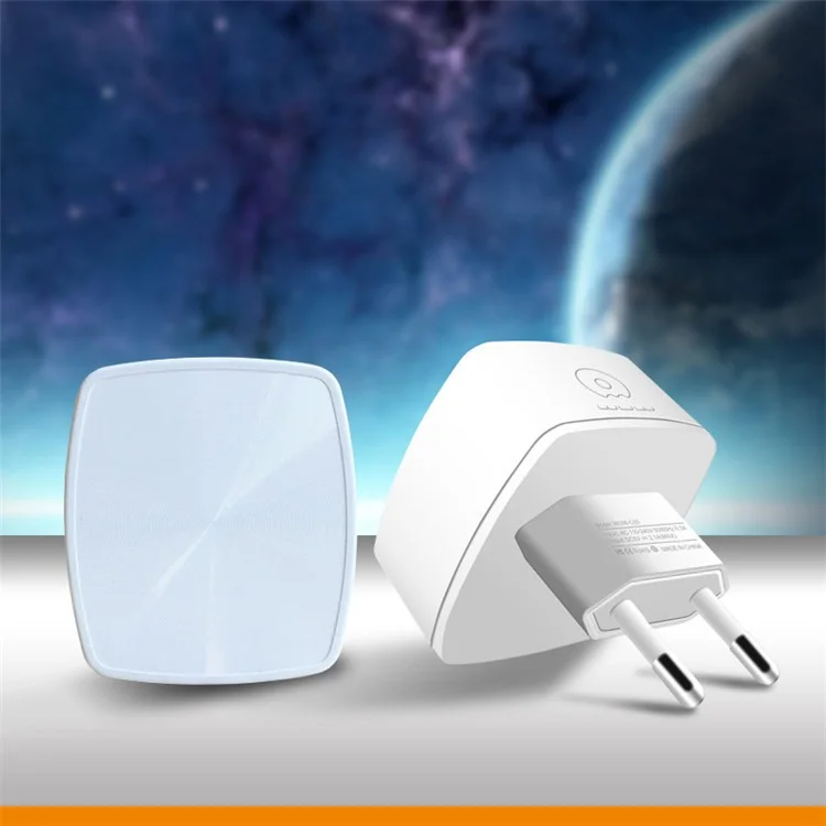 WUW C55 Dual USB Ports 5V 2.1A Travel Adapter Wall Charger - EU Plug