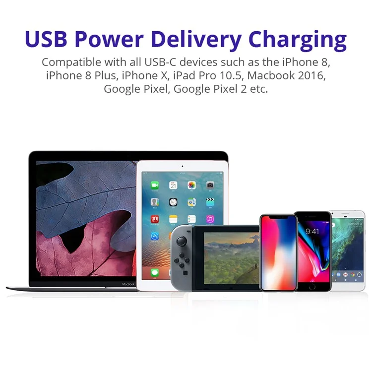 TRONSMART W2DT 2-Ports 1PD 30W+1QC3.0 18W Wall Charger - EU Plug