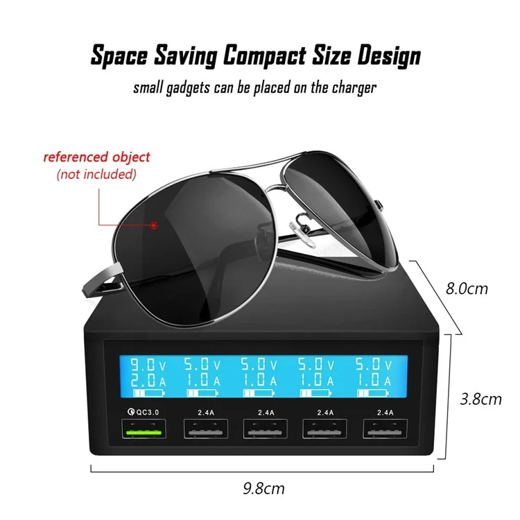 50W Quick QC 3.0 5-port USB Quick Ladegerät Für Iphone Samsung Xiaomi Usw. - US -stecker