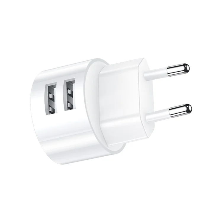 USAMS US T20 Dual-usb-runde Tragbares Reisewandladegerät - EU -stecker