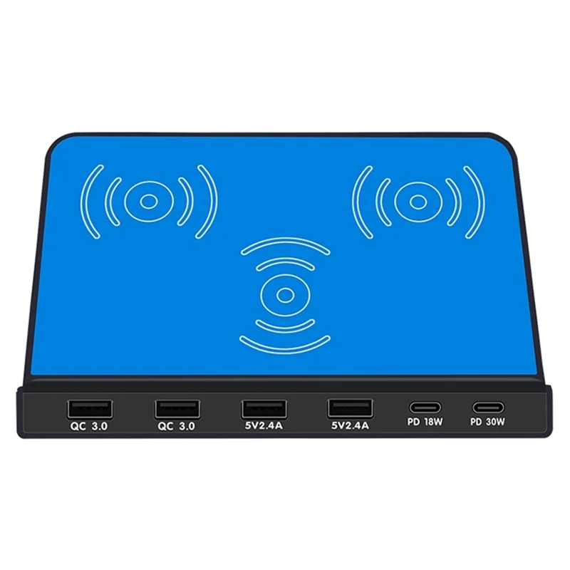 819 9-em-1 Multifuncional Cadeia Rápida Inteligente Carregador Sem Fio - EUA Plug.