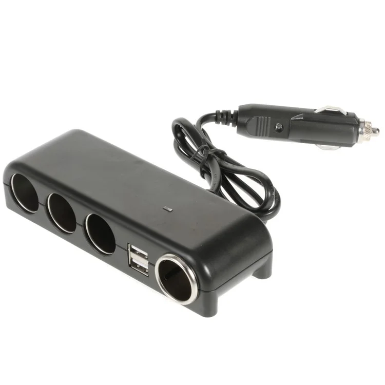 OLESSON 1525 120W 4 Sockets Dual USB Car Charger Adapter
