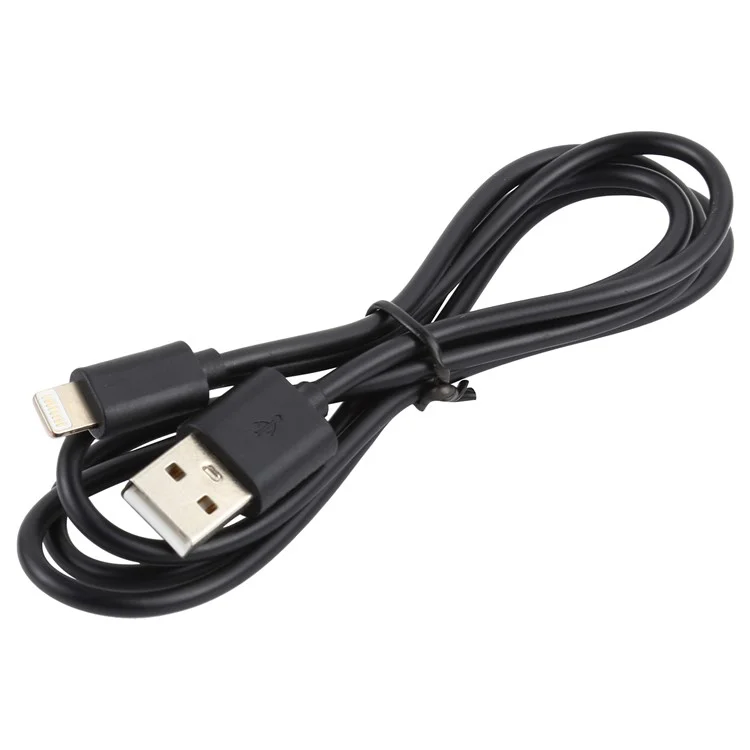 LZ-728 2 in 1 QC 3,0 18W [plug Ue] Caricatore da Viaggio + USB a Lightning a 8 Pin Cavo di Dati, 1 m - Nero