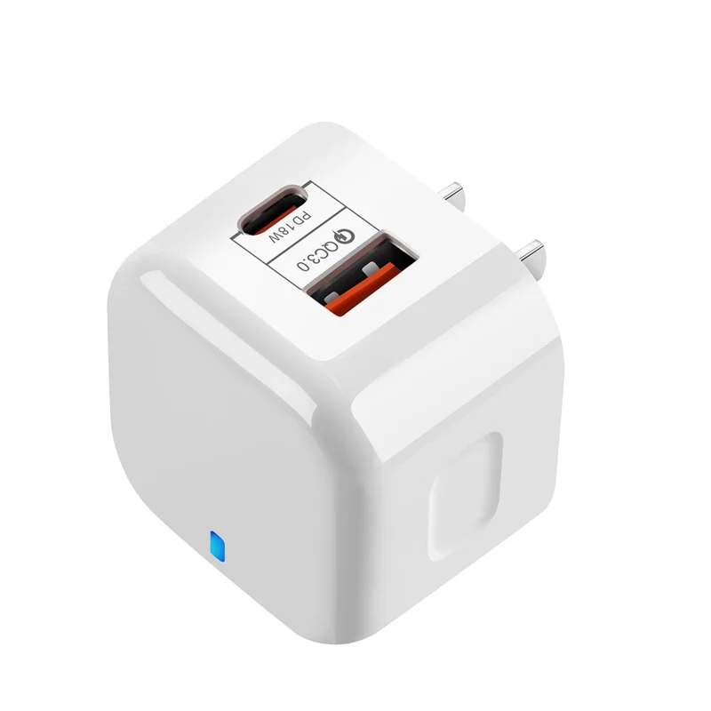 YSY-6087 PD 20W+QC 3.0 Dual Port Wall Charger Travel Power Adapter - US Plug