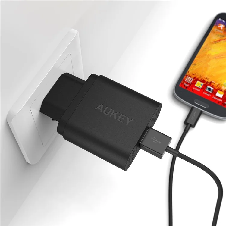 AUKEY PA-U28 Quick Charge 2.0 18W USB Wall Charger Travel Charger - EU Plug