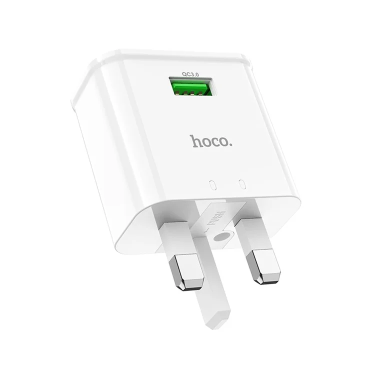 Hoco C92B Одиночный Порт QC 3.0 Travel Wall Charger UK Plug 18 вт Быстрая Зарядка Адаптер Питания Для Телефона