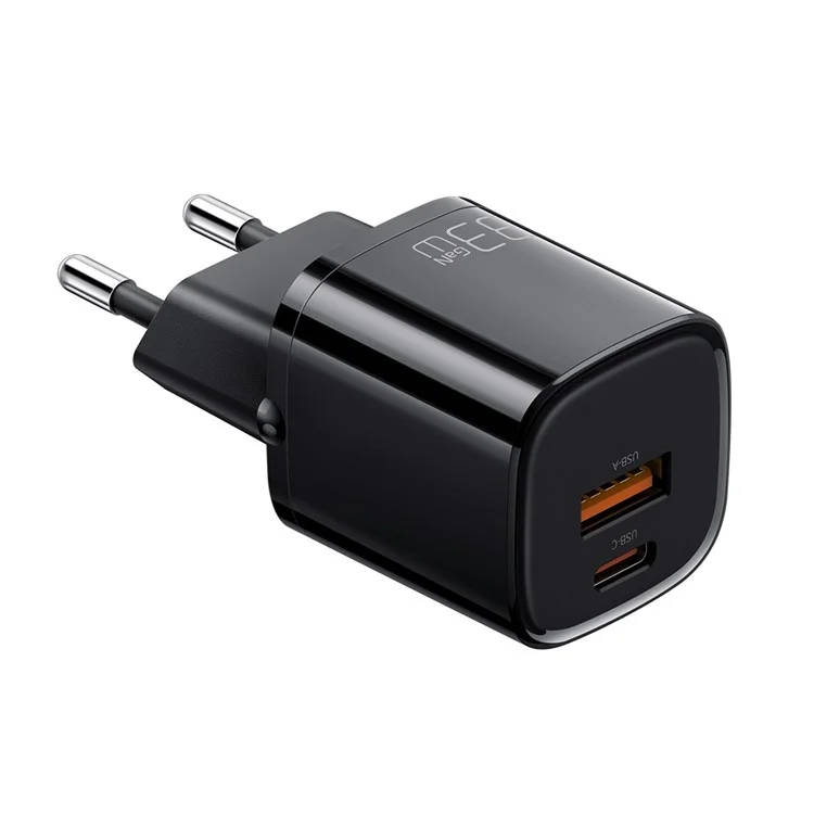 Mcdodo CH-0150 MDD Nano Série EU Plug PD33W USB A+C Portas Dulo - Preto