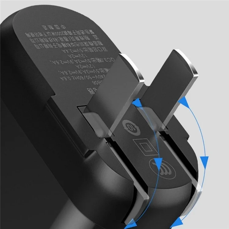 FONEMAX FMS-18W QC +PD Dual-Port 18W Type-C Adapter Wall Charger Travel Charger - US Plug