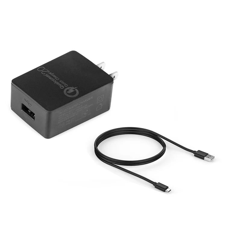 ITIAN Quick Charge 2.0 15W Travel Charger - Black / US Plug