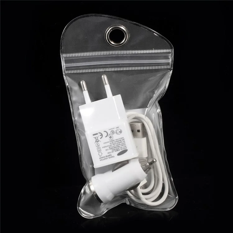 3 in 1 EU Plug 2A Wall Charger Adapter + 1A Car Charger + Micro USB Cable