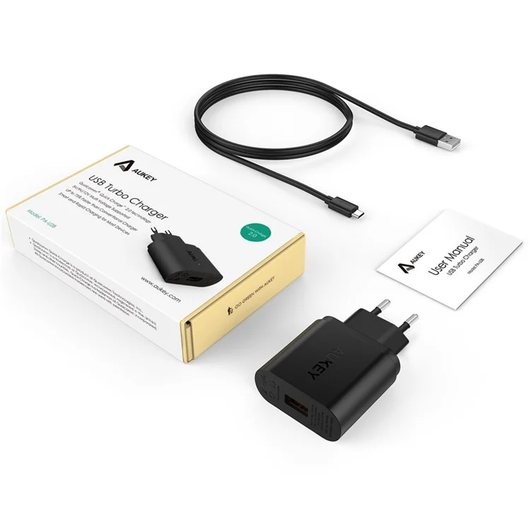 AUKEY PA-T9 18W USB Wall Charger Support Qualcomm Quick Charge 3.0 - US Plug