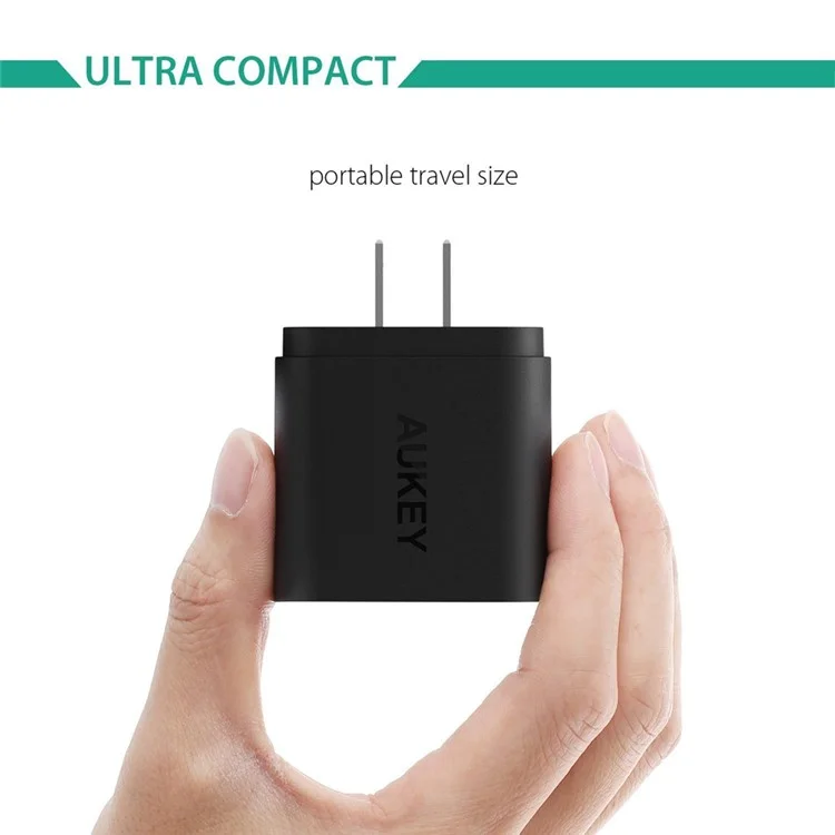 AUKEY PA-T9 18W USB Wall Charger Support Qualcomm Quick Charge 3.0 - US Plug