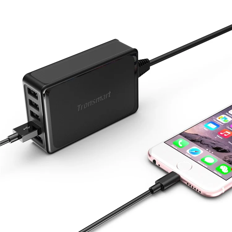 TRONSMART U5PTA 5-Port USB Wall Travel Charger with Quick Charge 3.0 & VoltIQ - EU Plug